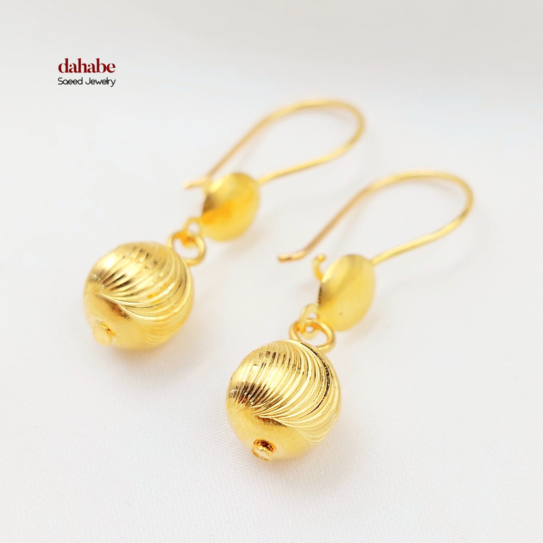 21K حلق مسبحة-مجوهرات الشيخ سعيد-Saeed Jewelry 