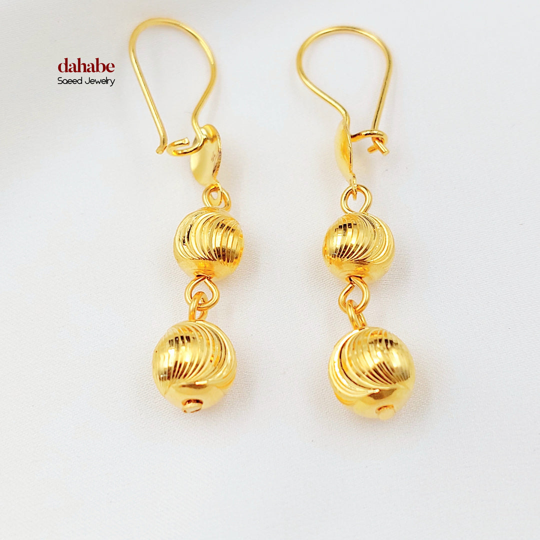 21K حلق مسبحة-مجوهرات الشيخ سعيد-Saeed Jewelry 