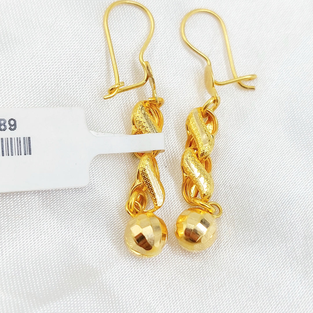 21K حلق مسبحة-مجوهرات الشيخ سعيد-Saeed Jewelry 