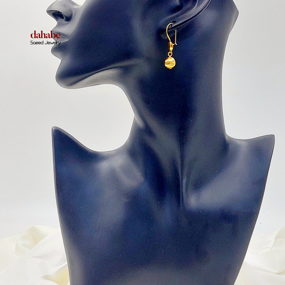 21K حلق مسبحة-مجوهرات الشيخ سعيد-Saeed Jewelry 