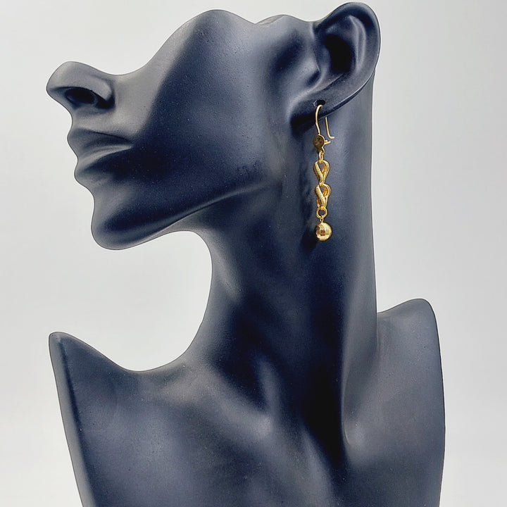 21K حلق مسبحة-مجوهرات الشيخ سعيد-Saeed Jewelry 