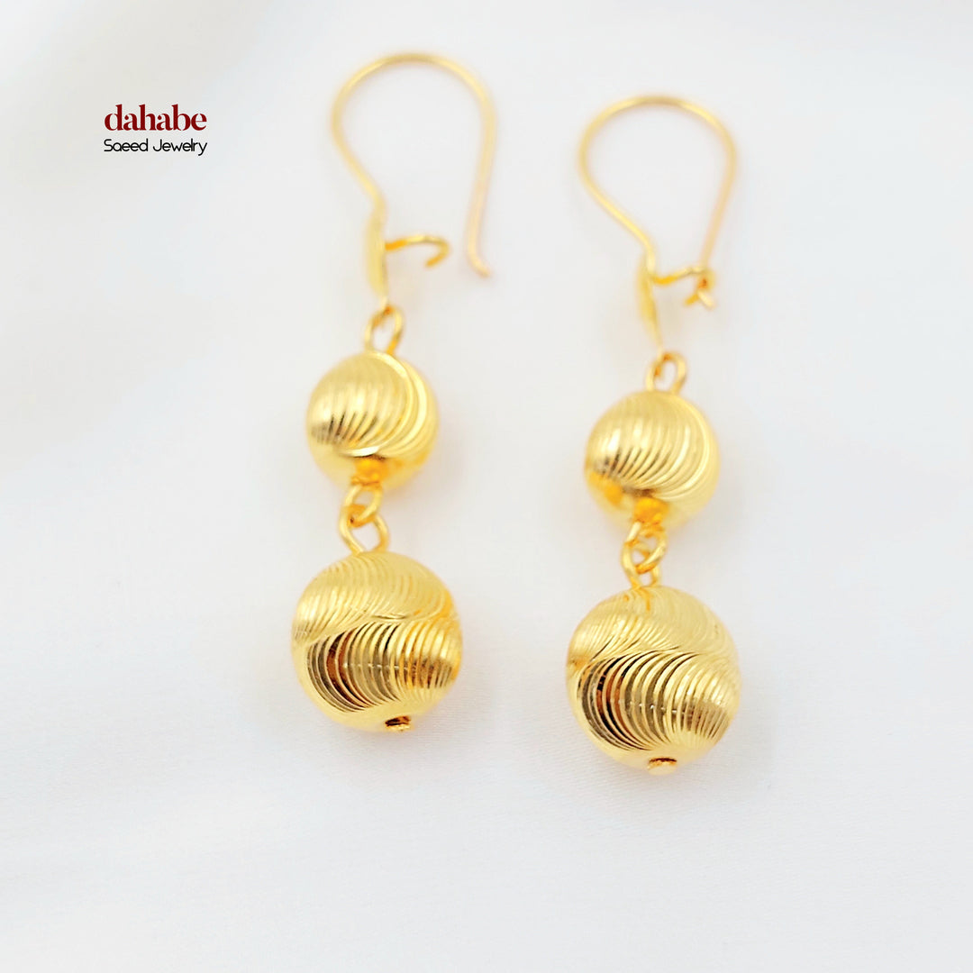 21K حلق مسبحة-مجوهرات الشيخ سعيد-Saeed Jewelry 