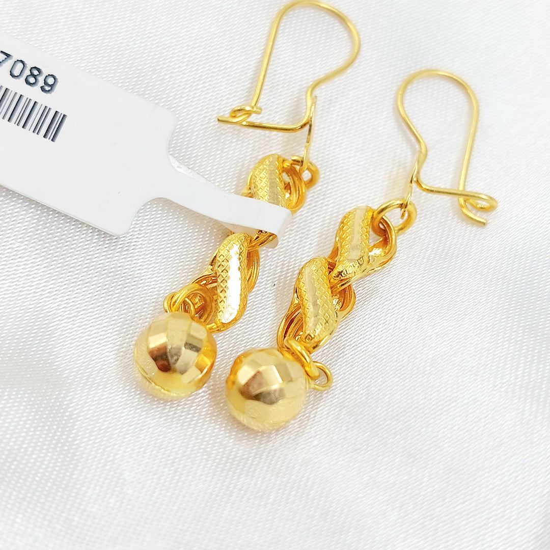 21K حلق مسبحة-مجوهرات الشيخ سعيد-Saeed Jewelry 