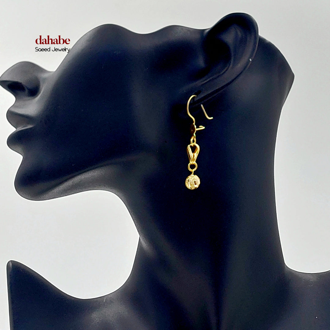 21K حلق شنكل طابات-مجوهرات الشيخ سعيد-Saeed Jewelry 