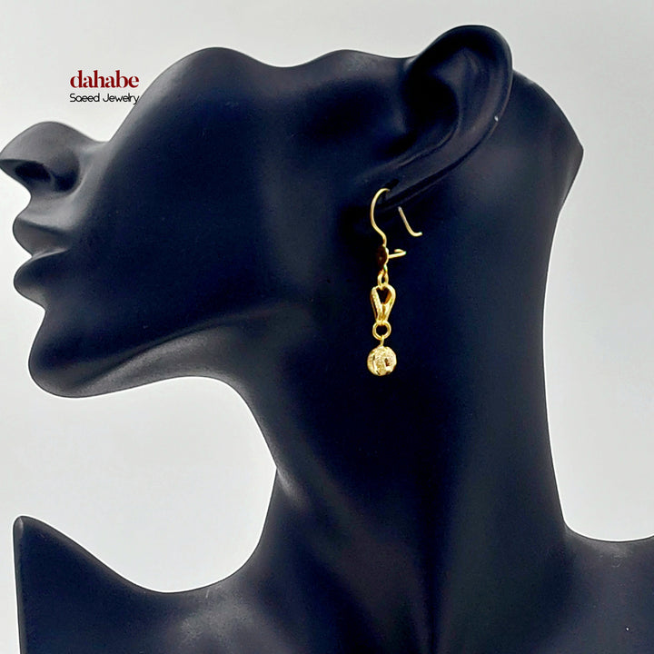 21K حلق شنكل طابات-مجوهرات الشيخ سعيد-Saeed Jewelry 
