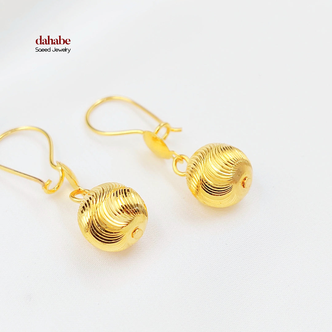 21K حلق مسبحة-مجوهرات الشيخ سعيد-Saeed Jewelry 