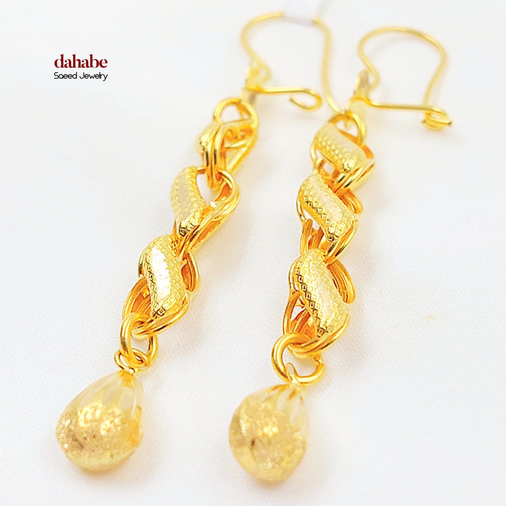 21K حلق شنكل طابات-مجوهرات الشيخ سعيد-Saeed Jewelry 