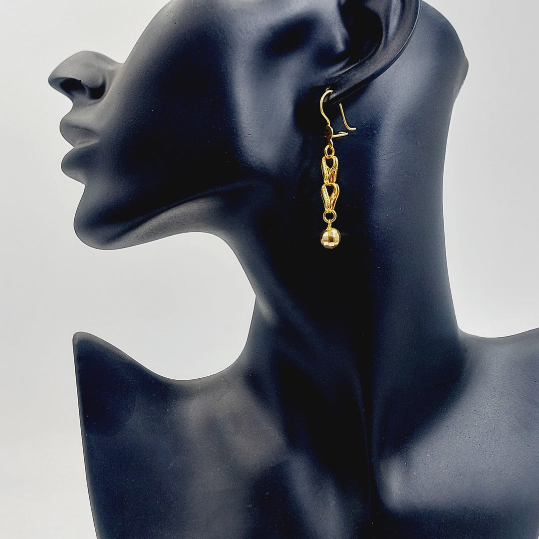 21K حلق مسبحة-مجوهرات الشيخ سعيد-Saeed Jewelry 