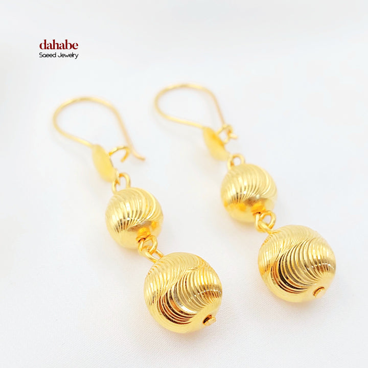 21K حلق مسبحة-مجوهرات الشيخ سعيد-Saeed Jewelry 