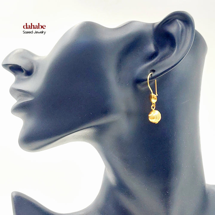 21K حلق مسبحة-مجوهرات الشيخ سعيد-Saeed Jewelry 