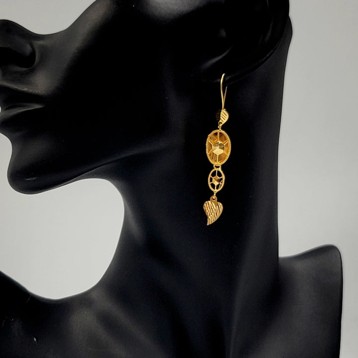 21K حلق بحريني-مجوهرات الشيخ سعيد-Saeed Jewelry 