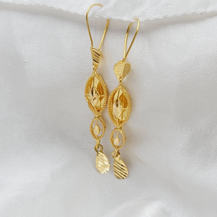 21K حلق بحريني-مجوهرات الشيخ سعيد-Saeed Jewelry 