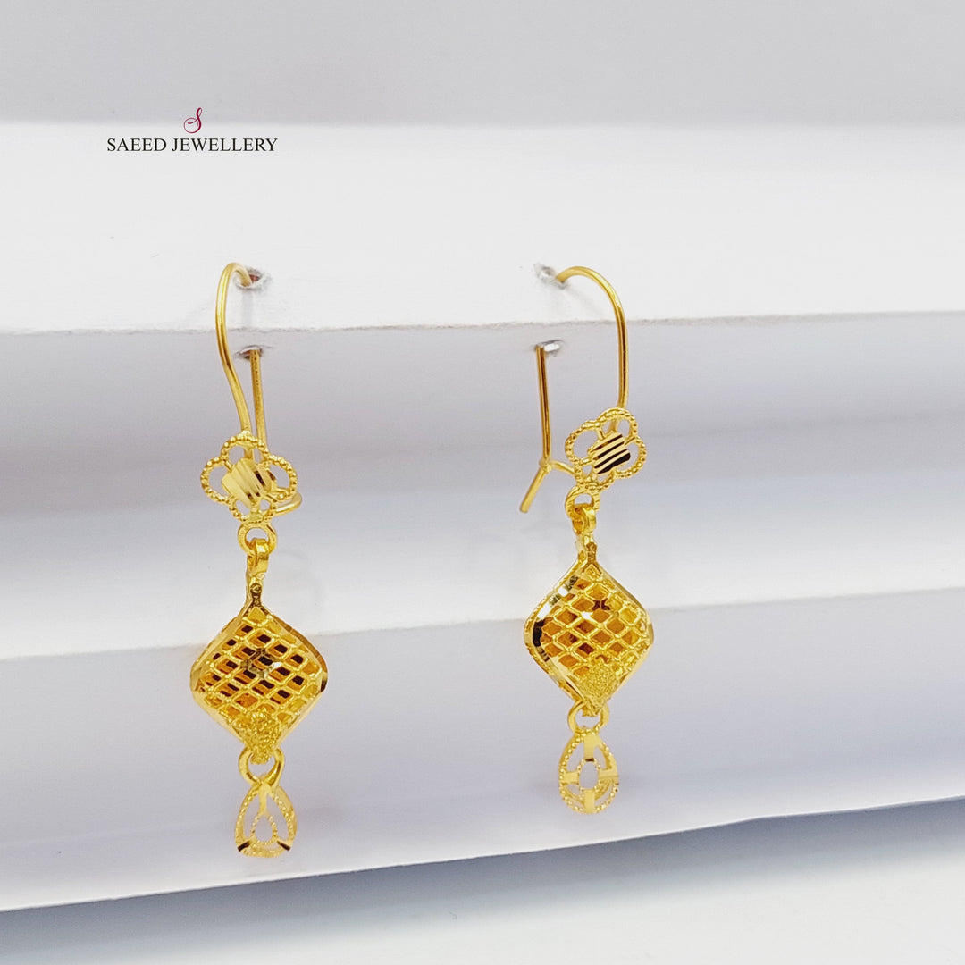 21K حلق بحريني-مجوهرات الشيخ سعيد-Saeed Jewelry 