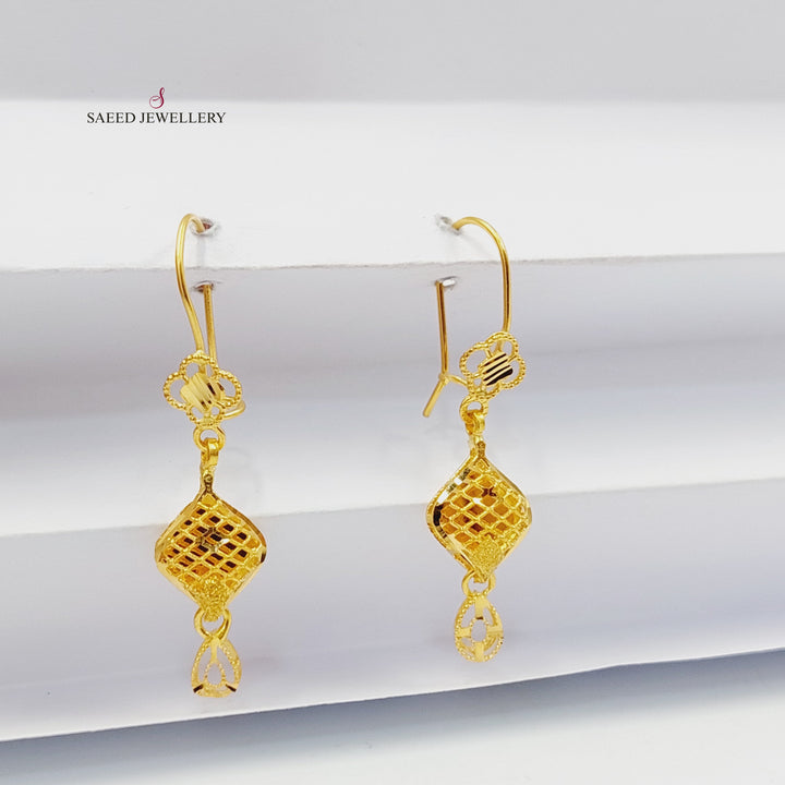 21K حلق بحريني-مجوهرات الشيخ سعيد-Saeed Jewelry 