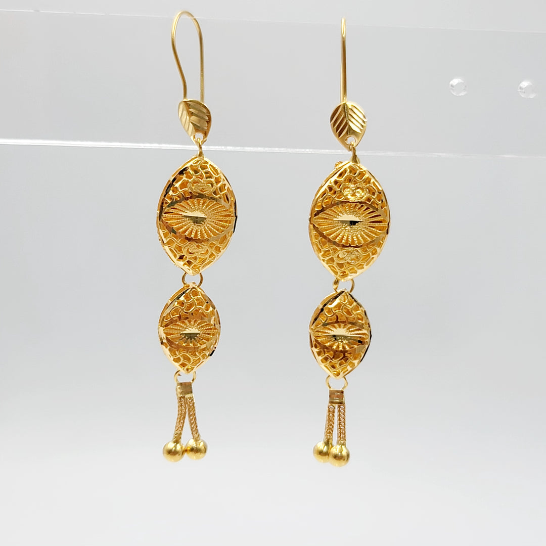 21K حلق بحريني-مجوهرات الشيخ سعيد-Saeed Jewelry 