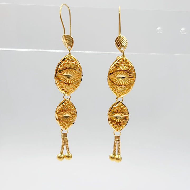 21K حلق بحريني-مجوهرات الشيخ سعيد-Saeed Jewelry 