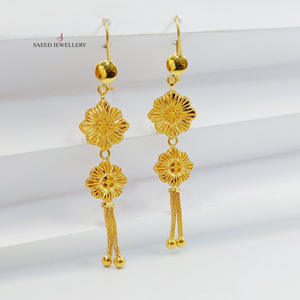 21K حلق بحريني-مجوهرات الشيخ سعيد-Saeed Jewelry 