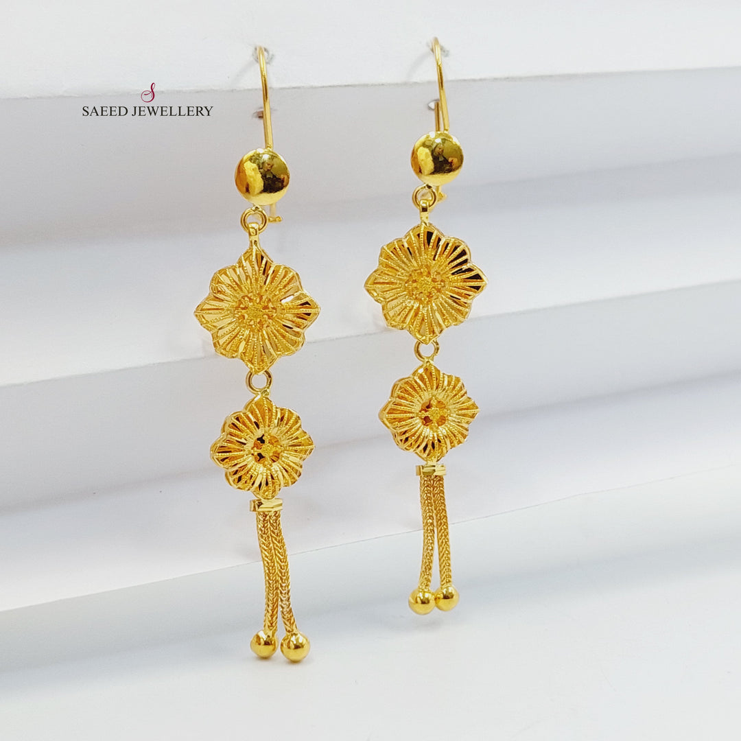 21K حلق بحريني-مجوهرات الشيخ سعيد-Saeed Jewelry 
