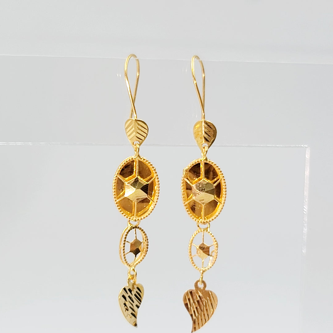 21K حلق بحريني-مجوهرات الشيخ سعيد-Saeed Jewelry 