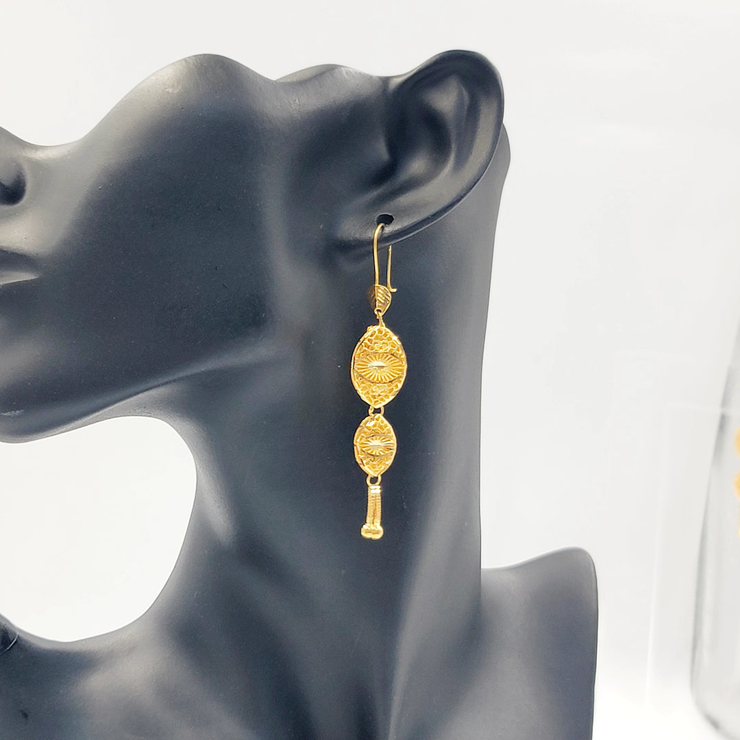 21K حلق بحريني-مجوهرات الشيخ سعيد-Saeed Jewelry 