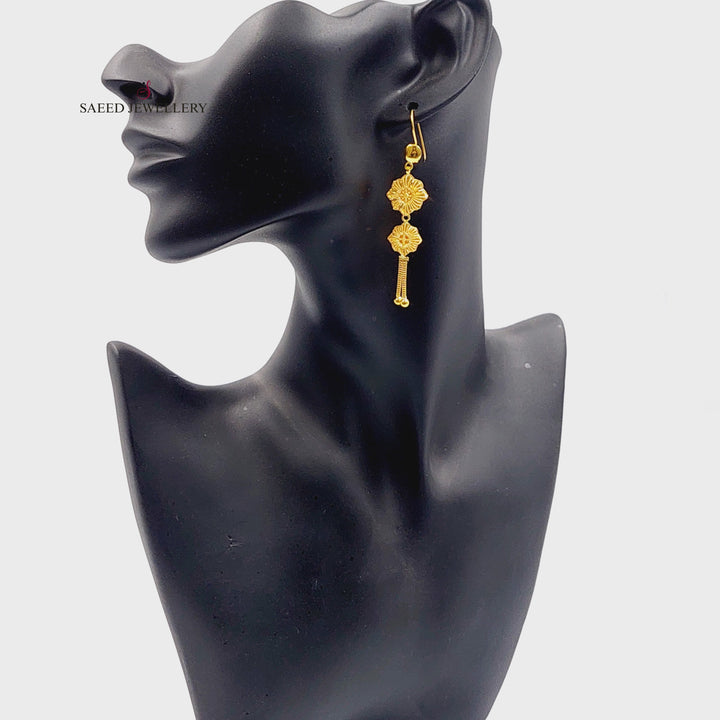 21K حلق بحريني-مجوهرات الشيخ سعيد-Saeed Jewelry 