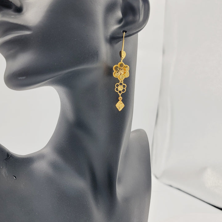 21K حلق بحريني-مجوهرات الشيخ سعيد-Saeed Jewelry 