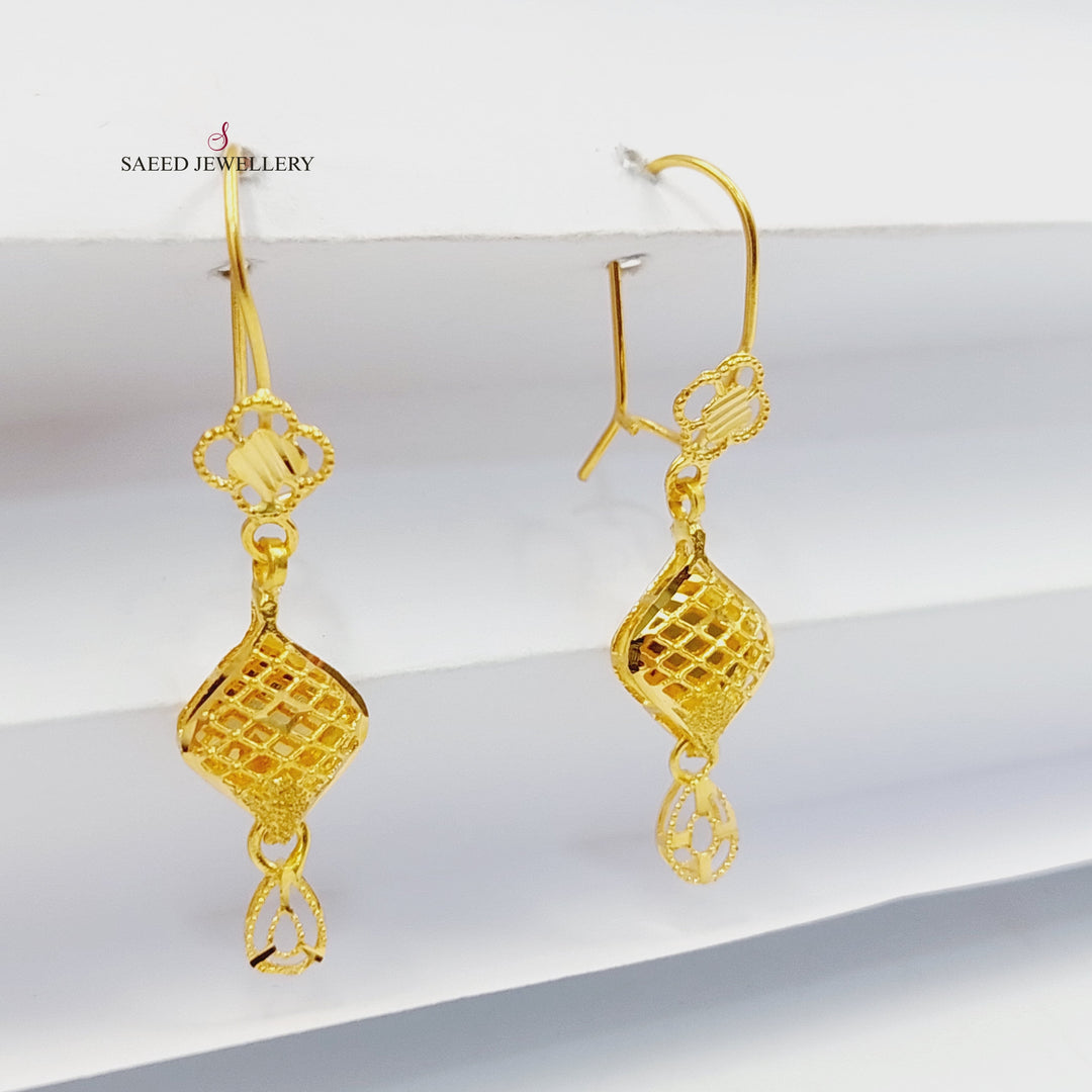21K حلق بحريني-مجوهرات الشيخ سعيد-Saeed Jewelry 
