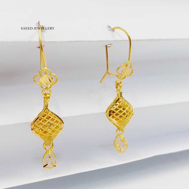 21K حلق بحريني-مجوهرات الشيخ سعيد-Saeed Jewelry 