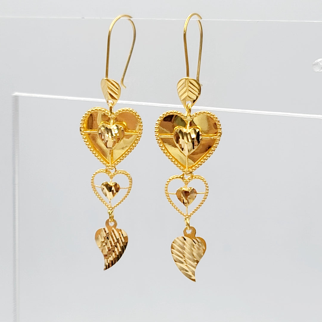 21K حلق بحريني-مجوهرات الشيخ سعيد-Saeed Jewelry 