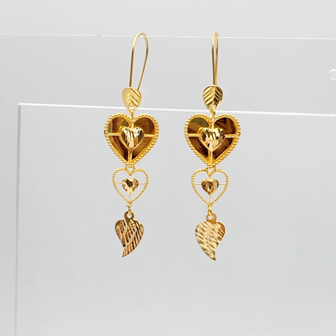 21K حلق بحريني-مجوهرات الشيخ سعيد-Saeed Jewelry 