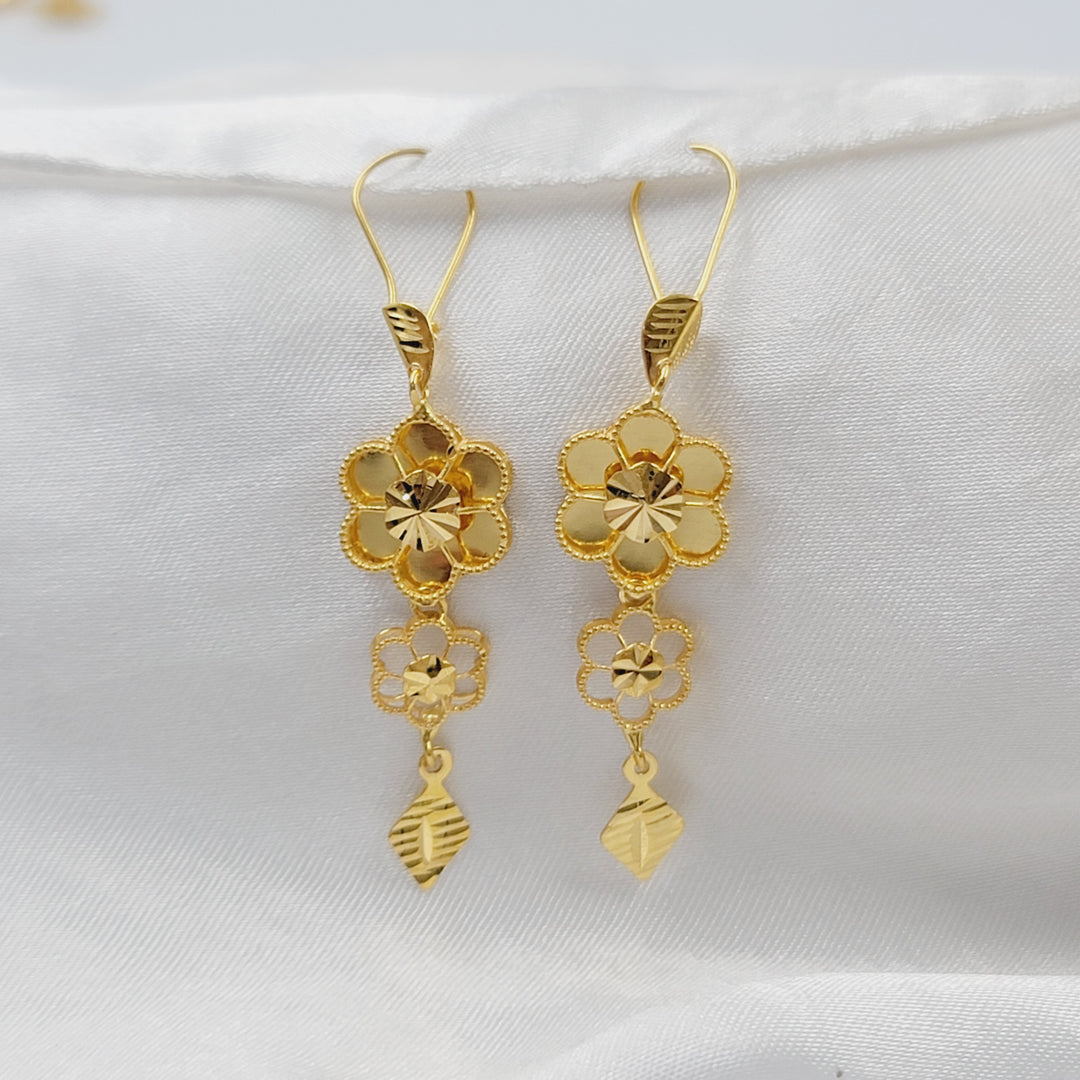 21K حلق بحريني-مجوهرات الشيخ سعيد-Saeed Jewelry 