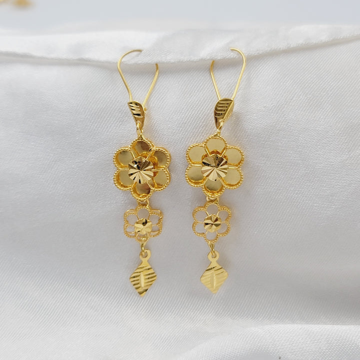 21K حلق بحريني-مجوهرات الشيخ سعيد-Saeed Jewelry 