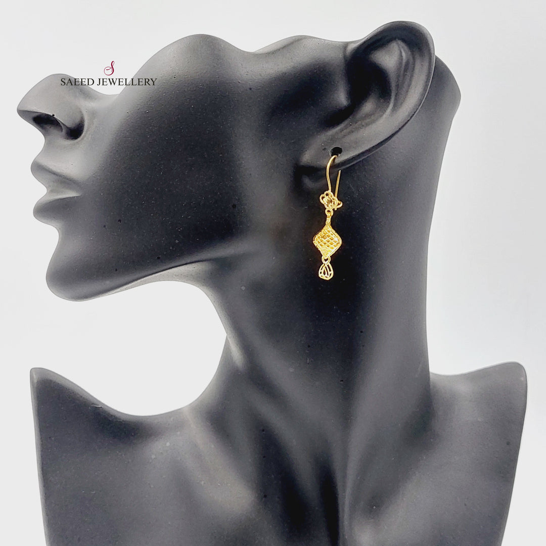 21K حلق بحريني-مجوهرات الشيخ سعيد-Saeed Jewelry 