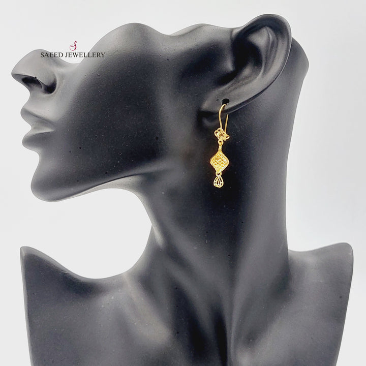 21K حلق بحريني-مجوهرات الشيخ سعيد-Saeed Jewelry 