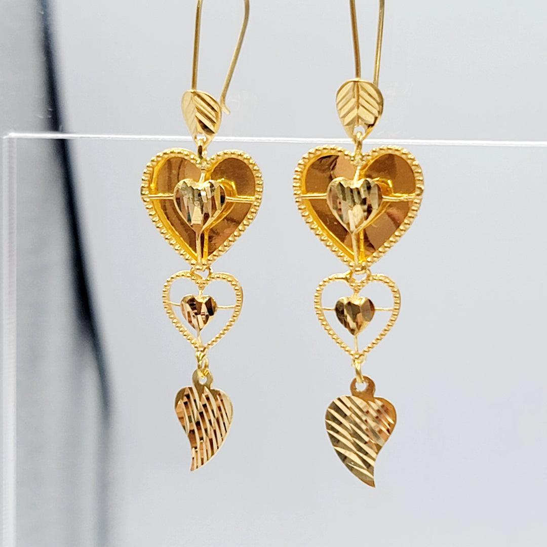 21K حلق بحريني-مجوهرات الشيخ سعيد-Saeed Jewelry 