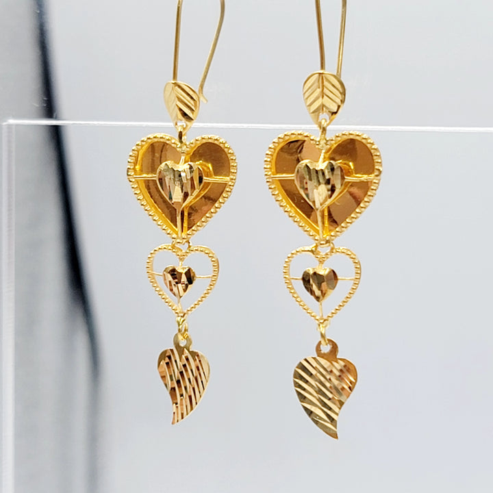 21K حلق بحريني-مجوهرات الشيخ سعيد-Saeed Jewelry 