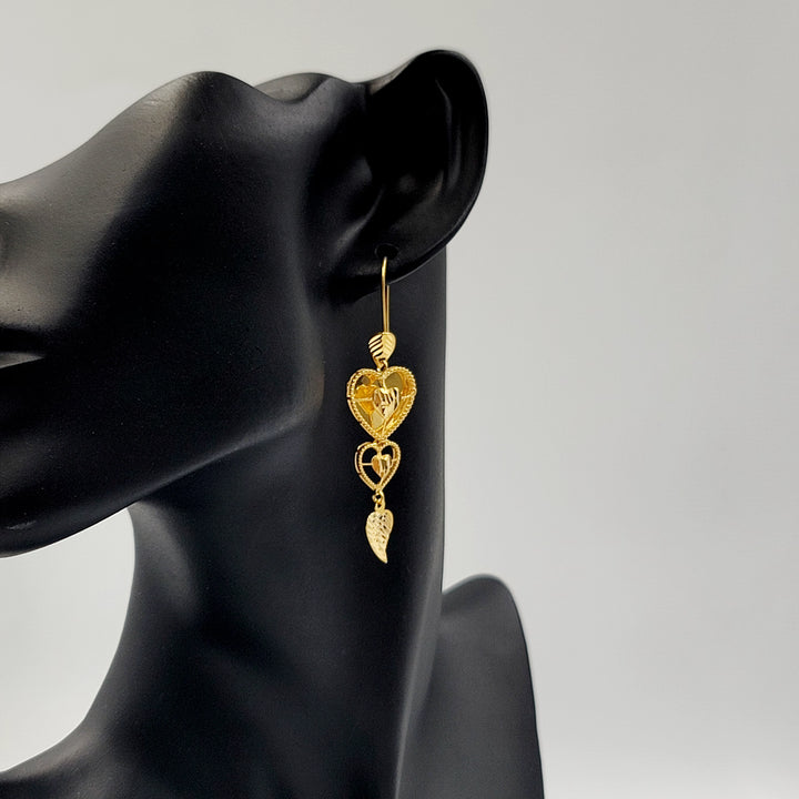 21K حلق بحريني-مجوهرات الشيخ سعيد-Saeed Jewelry 