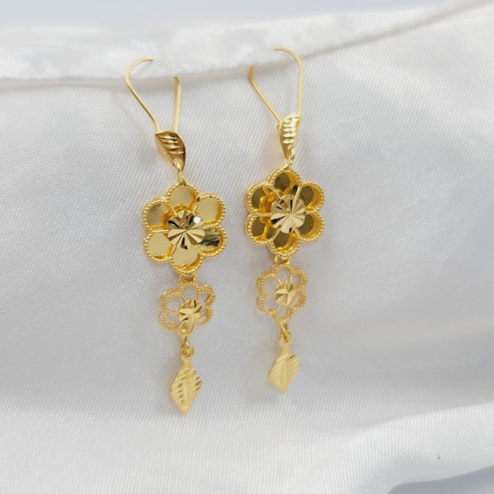 21K حلق بحريني-مجوهرات الشيخ سعيد-Saeed Jewelry 