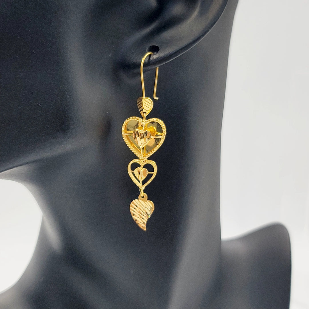 21K حلق بحريني-مجوهرات الشيخ سعيد-Saeed Jewelry 