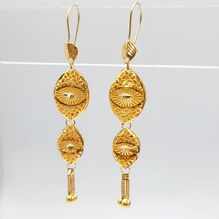 21K حلق بحريني-مجوهرات الشيخ سعيد-Saeed Jewelry 