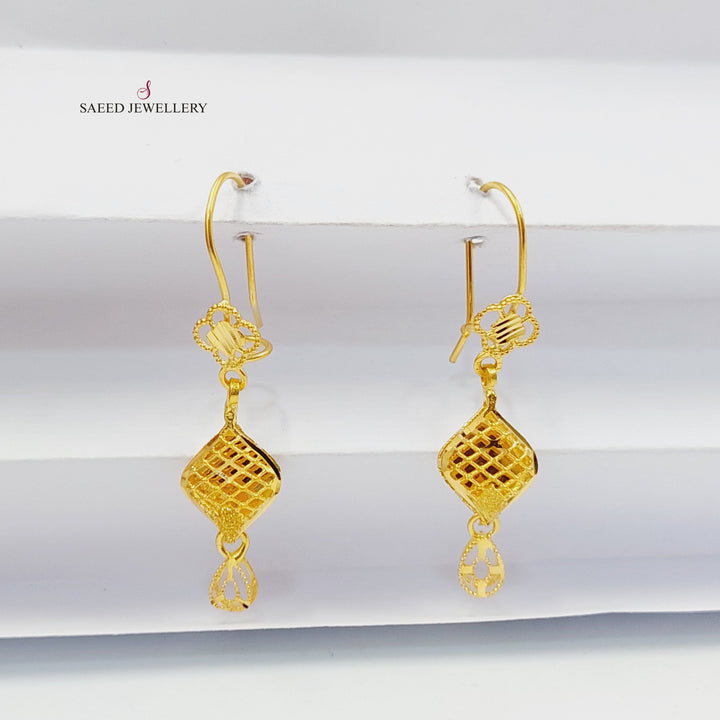 21K حلق بحريني-مجوهرات الشيخ سعيد-Saeed Jewelry 