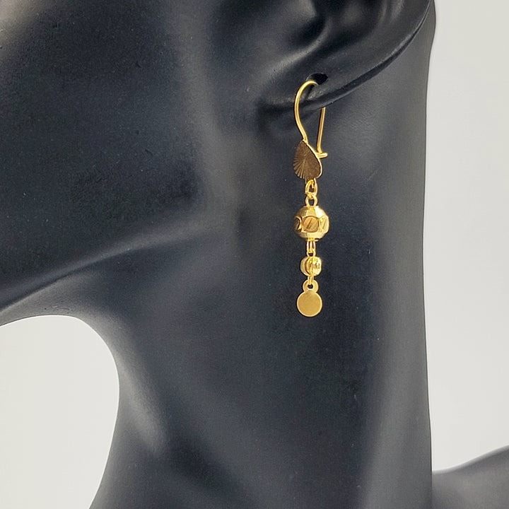 21K حلق طابات-مجوهرات الشيخ سعيد-Saeed Jewelry 