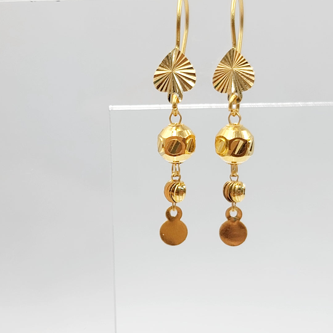 21K حلق طابات-مجوهرات الشيخ سعيد-Saeed Jewelry 