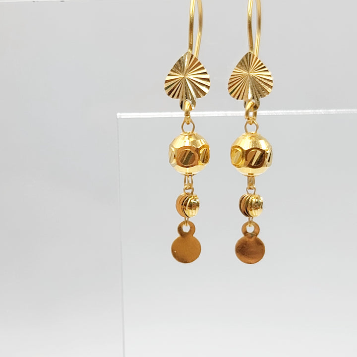 21K حلق طابات-مجوهرات الشيخ سعيد-Saeed Jewelry 