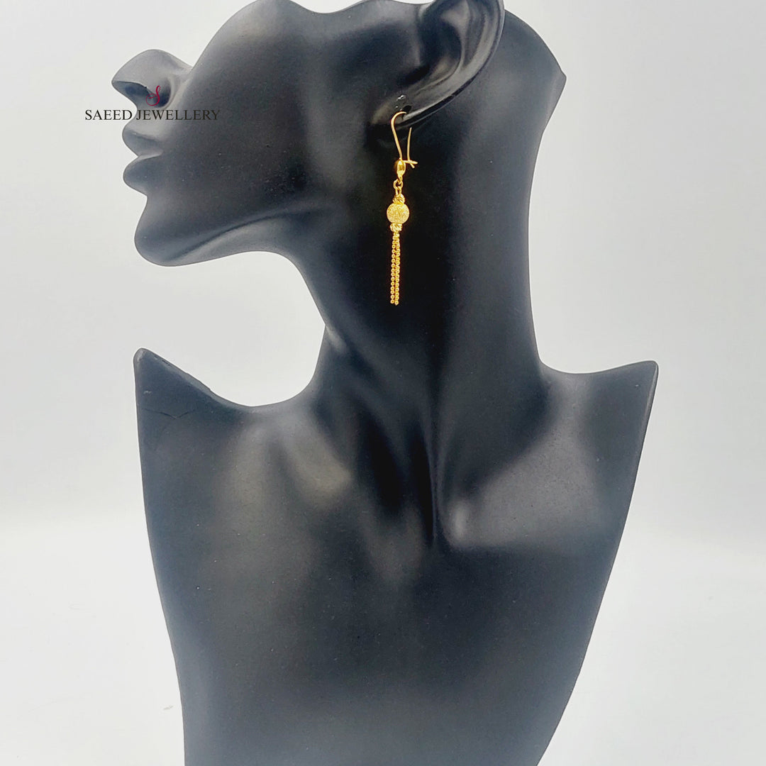 21K حلق مسبحة-مجوهرات الشيخ سعيد-Saeed Jewelry 