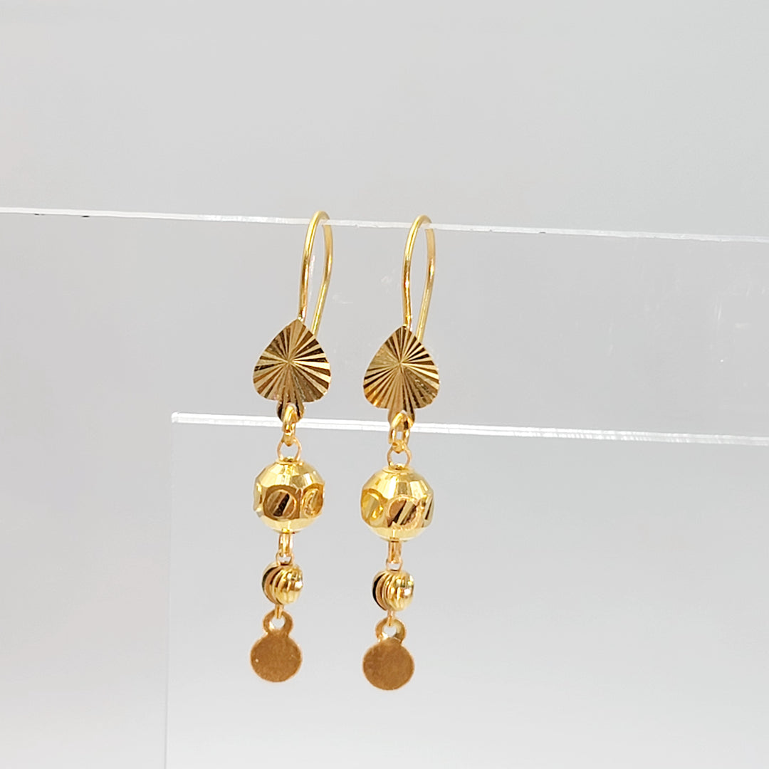 21K حلق طابات-مجوهرات الشيخ سعيد-Saeed Jewelry 