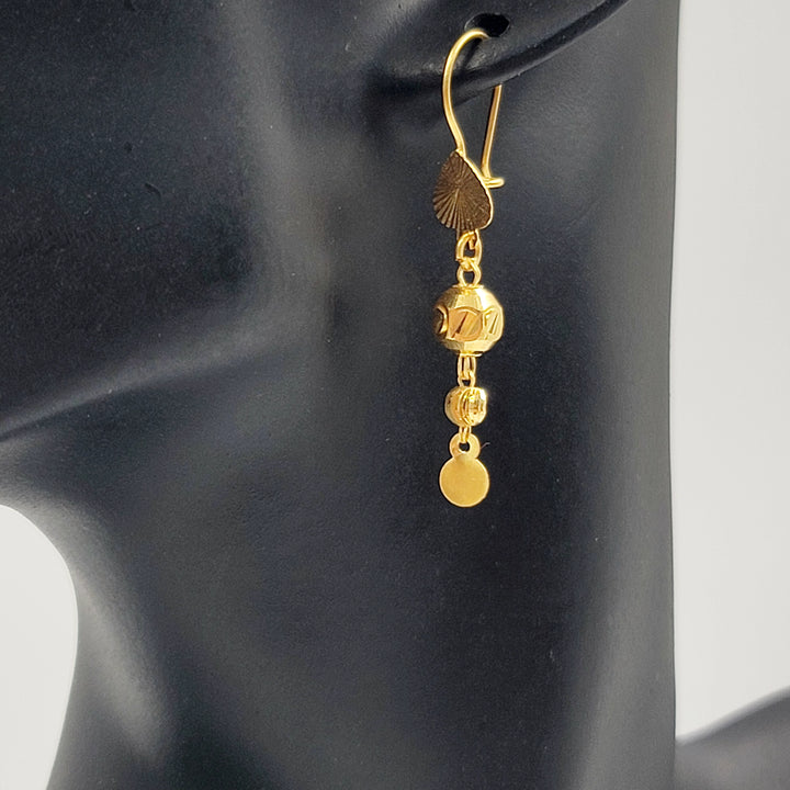 21K حلق طابات-مجوهرات الشيخ سعيد-Saeed Jewelry 