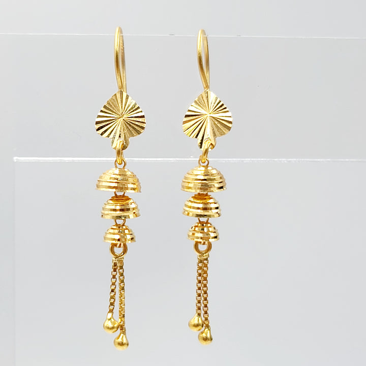 21K حلق جرس-مجوهرات الشيخ سعيد-Saeed Jewelry 