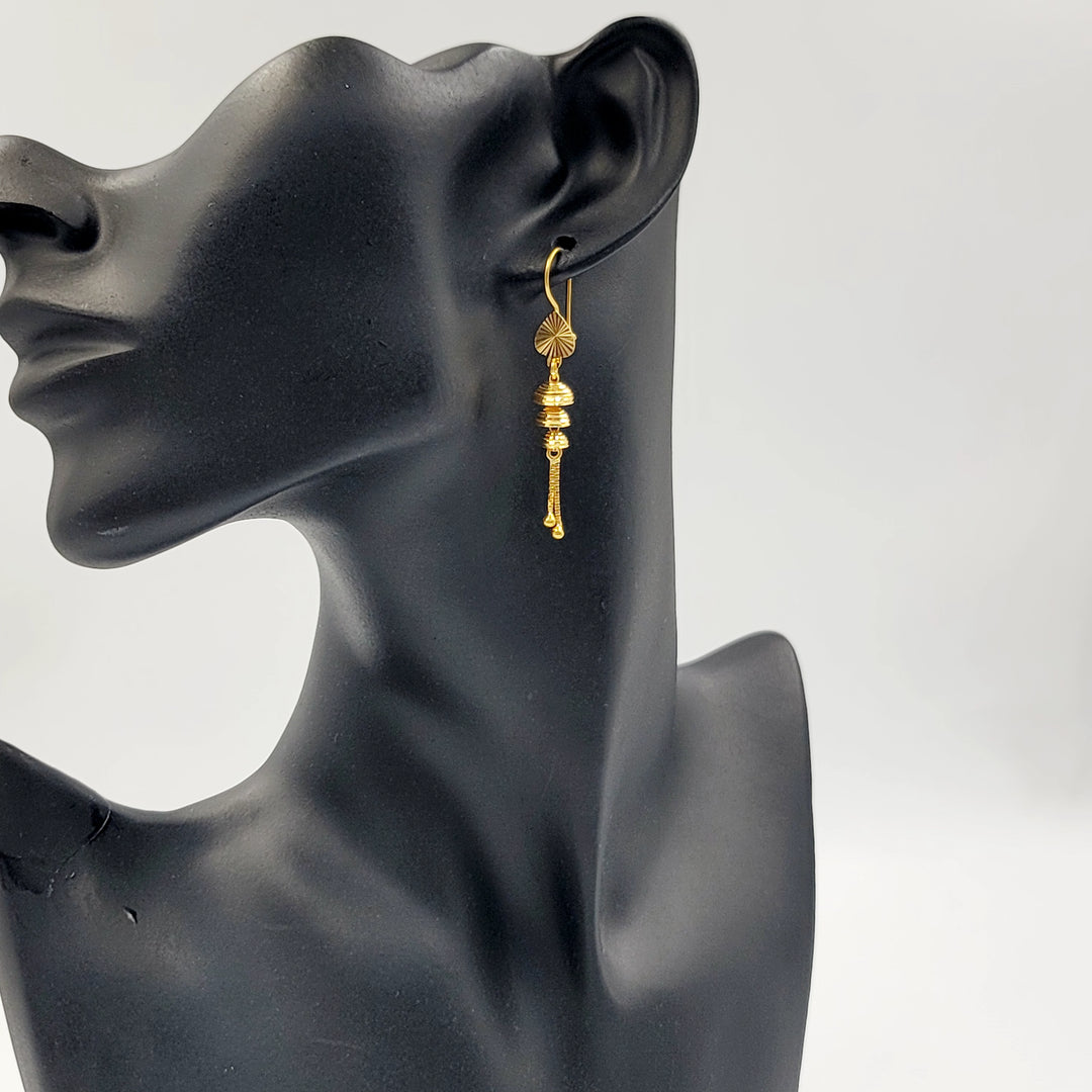 21K حلق جرس-مجوهرات الشيخ سعيد-Saeed Jewelry 