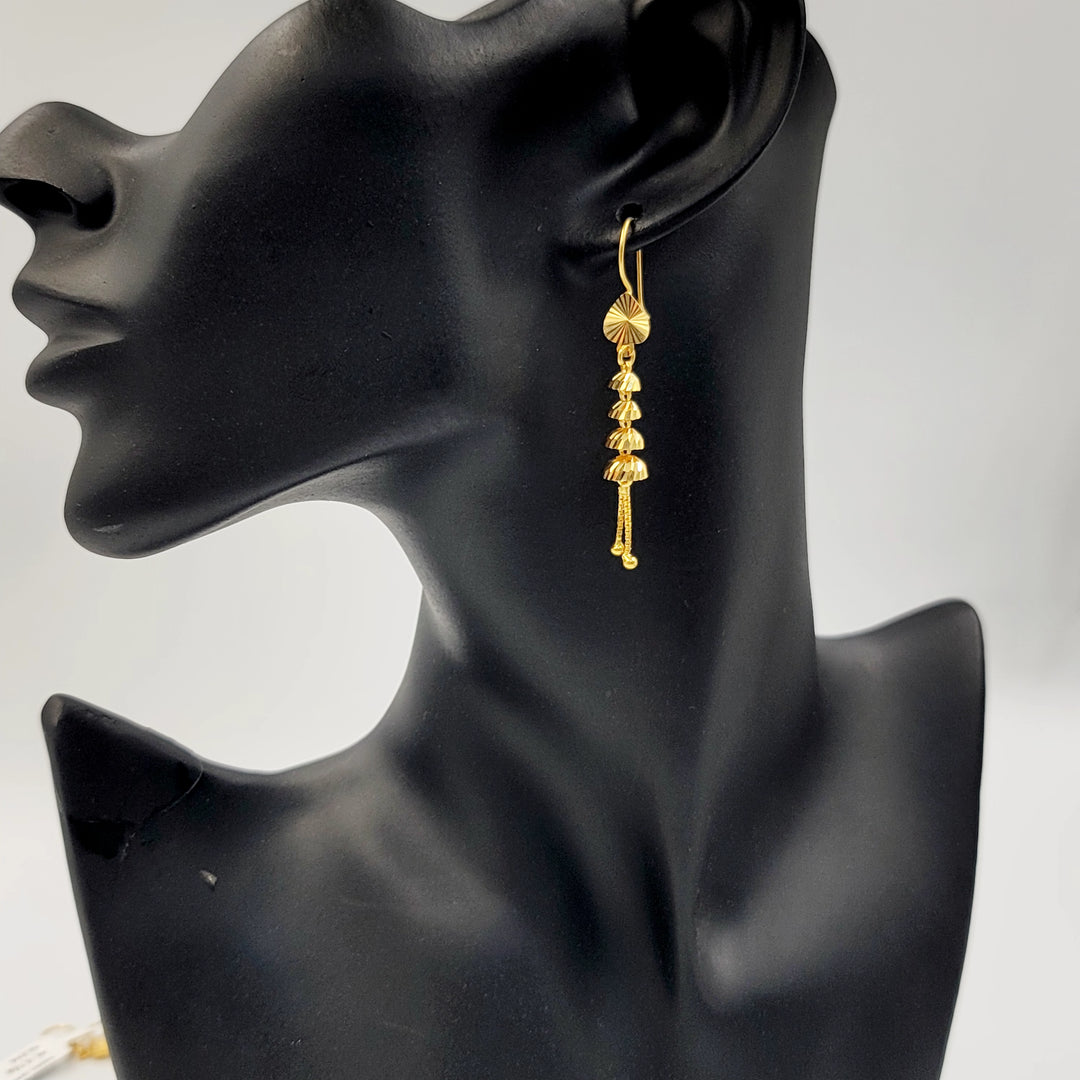 21K حلق جرس-مجوهرات الشيخ سعيد-Saeed Jewelry 